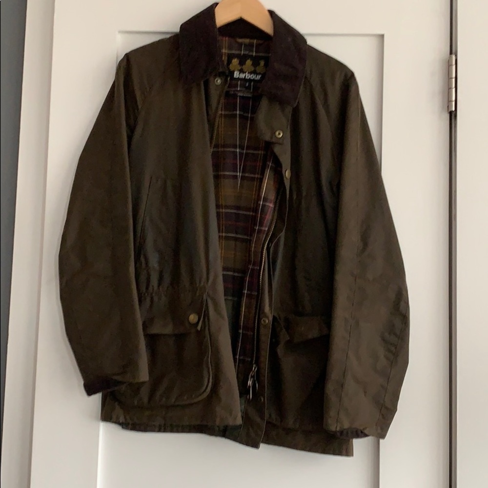 Olive Green Barbour Ashby Jacket: SMALL